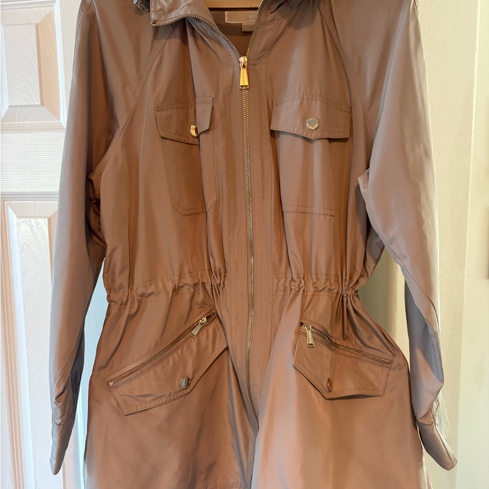 Michael Kors Stylish Taupe Women's Rain Jacket